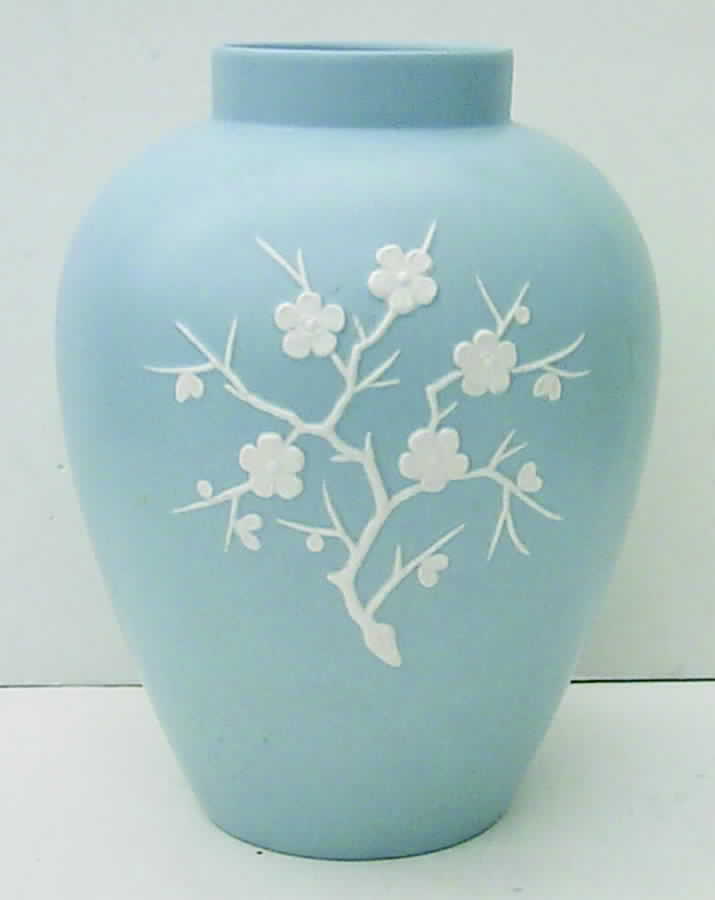 Geisha Light Blue (No Gold Accents) Medium Ginger Jar No Lid by Spode-1