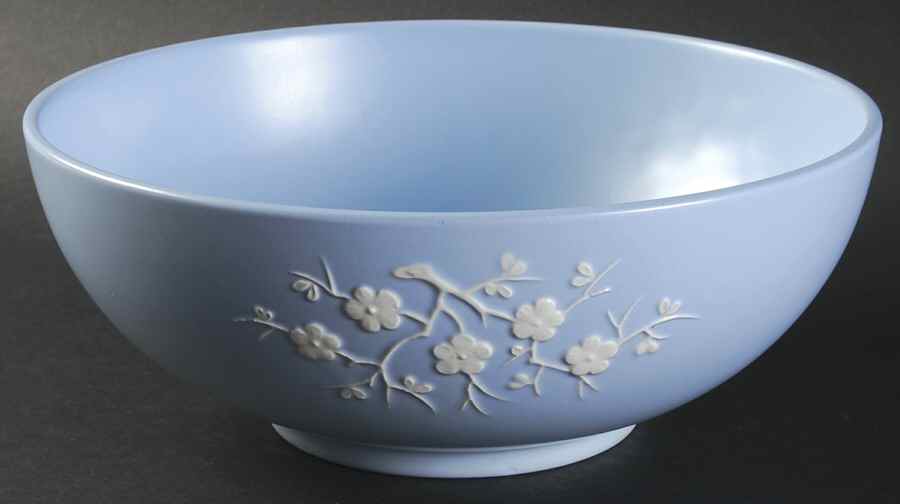 Geisha Light Blue (No Gold Accents) 9" Salad Serving Bowl by Spode-1