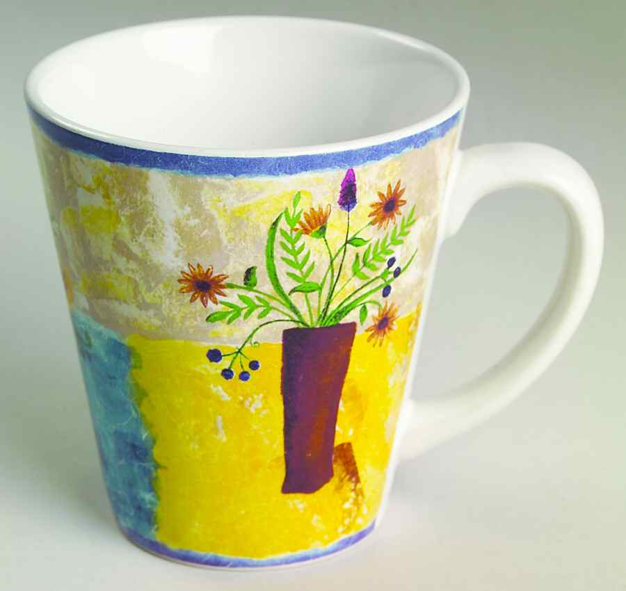 Floral Applique Mug by Sakura-1
