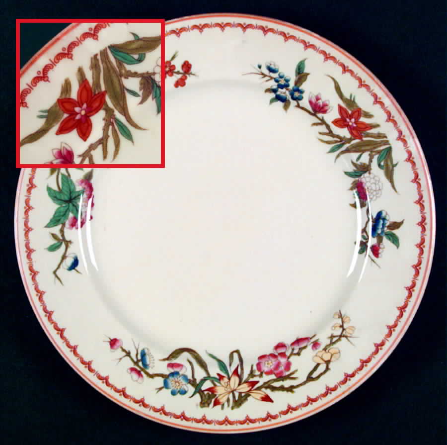 Bombay (Restaurant, Floral, No Bird) Dinner Plate by Syracuse-1
