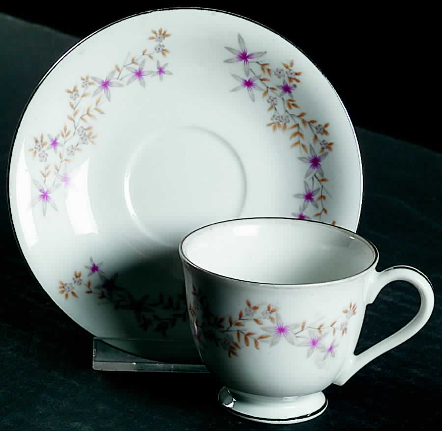 Romance Footed Demitasse Cup & Saucer Set by Summit-1