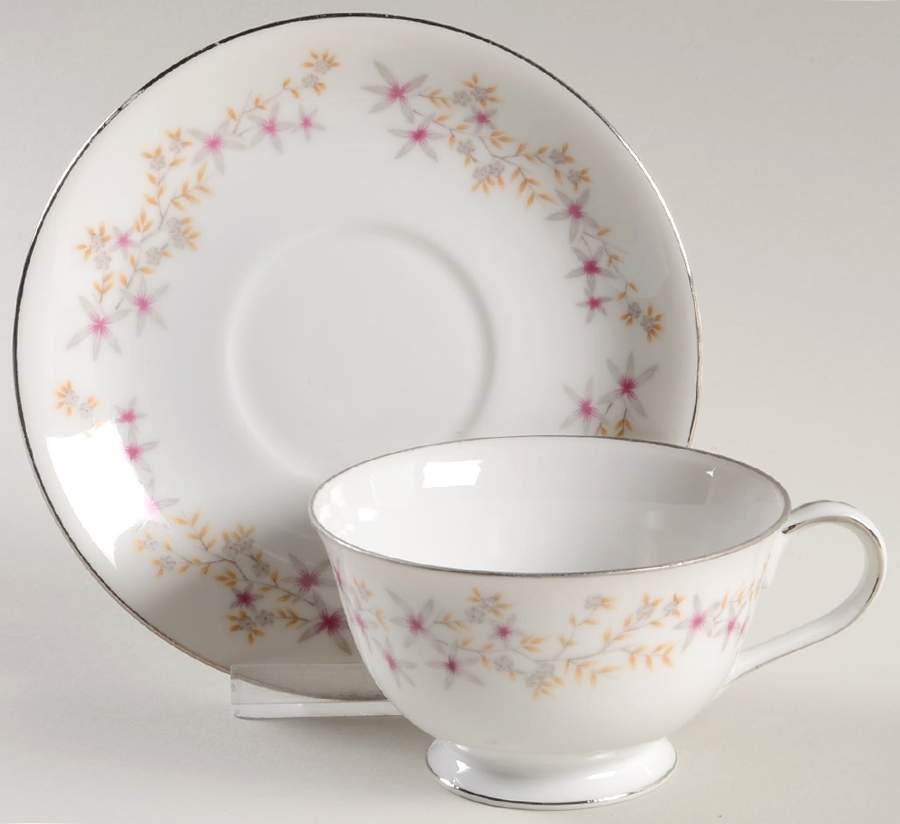Romance Footed Cup & Saucer Set by Summit-1
