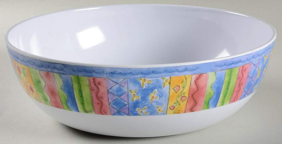 Sweet Shoppe 11" Large Melamine Salad Serving Bowl by Sango-1