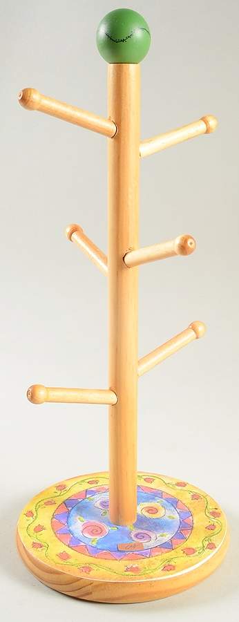 Sweet Shoppe Wood Wall Hanging Mug Rack by Sango-1