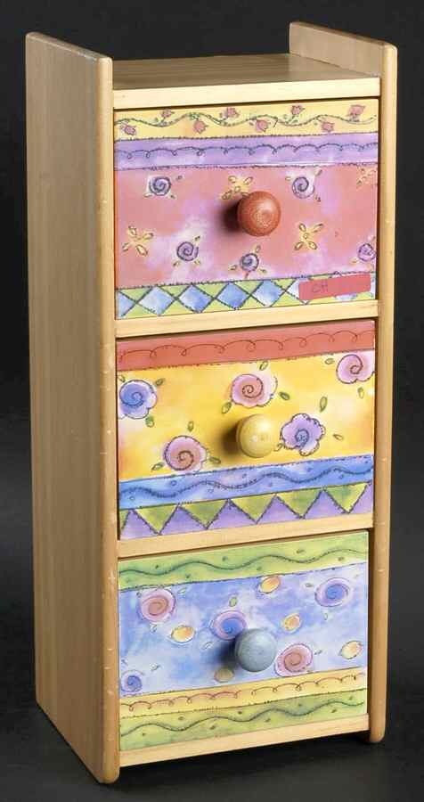 Sweet Shoppe Tall 3 Drawer Wood Organizer by Sango-1