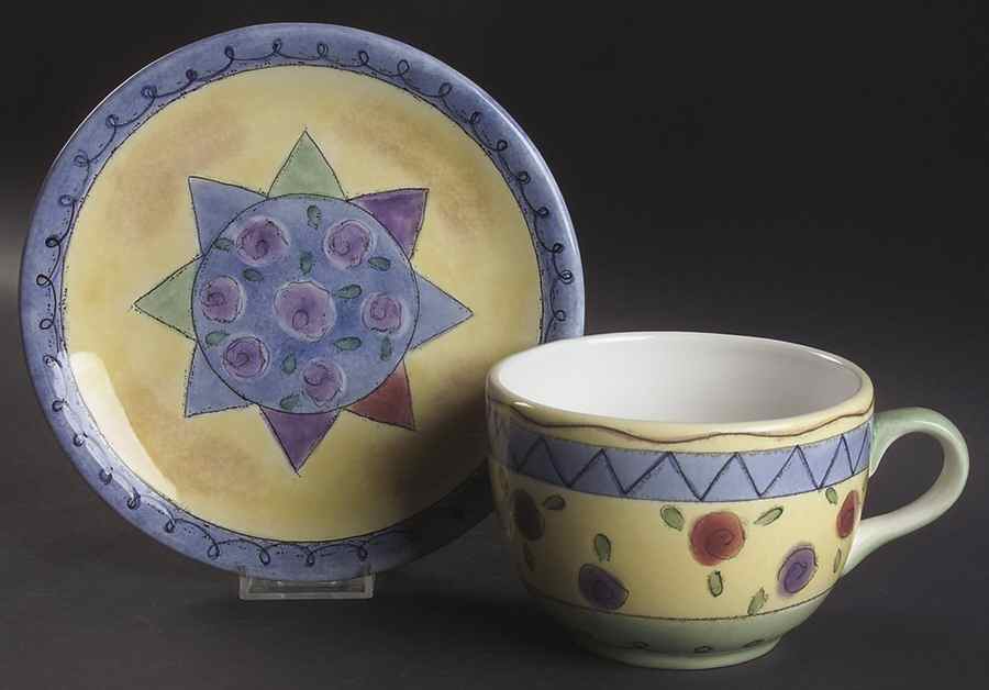 Sweet Shoppe Cafe Au Lait Cup & Saucer Set by Sango-1