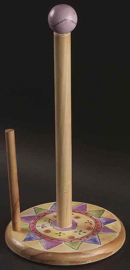Sweet Shoppe Vertical Wood Paper Towel Holder by Sango-1