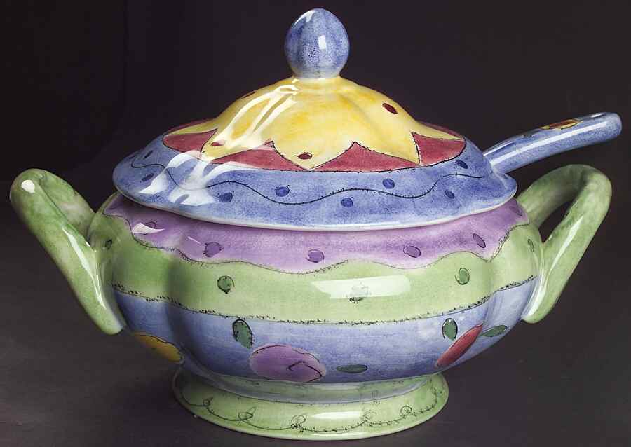 Sweet Shoppe Tureen & Lid w/Ladle by Sango-1