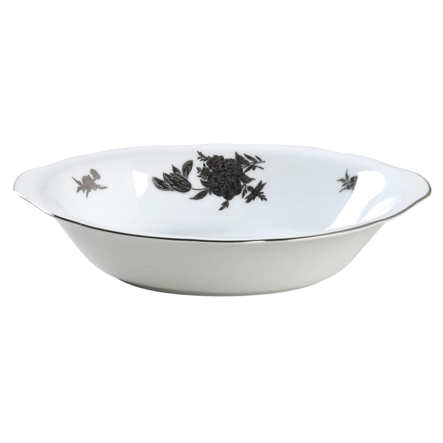 397 (Scalloped Edge) 10" Oval Vegetable Bowl by Seyei Toki Co-1