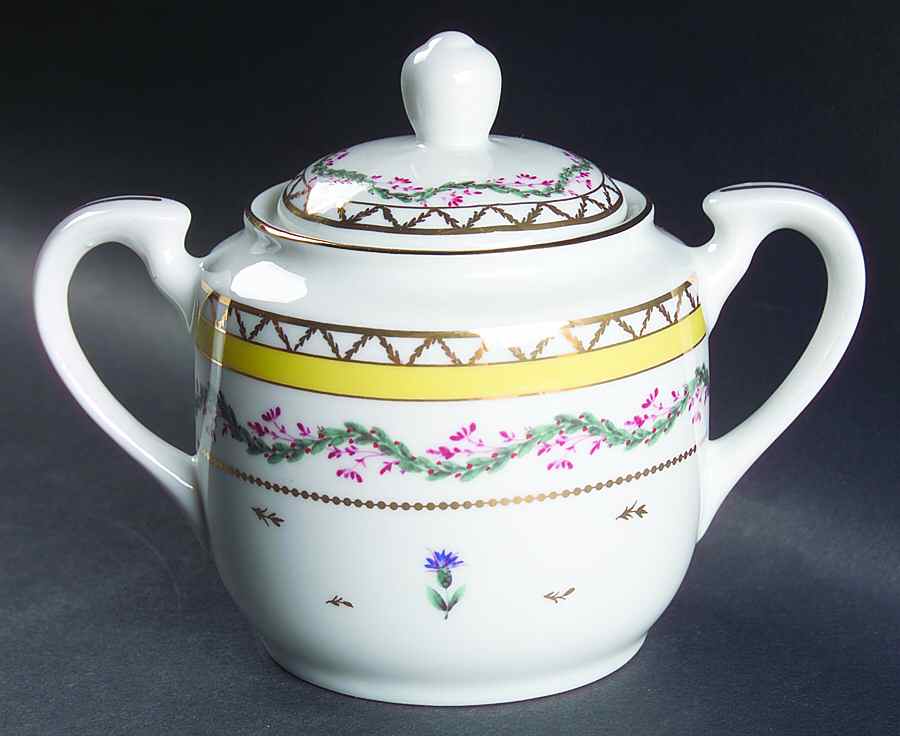 Ribbons and Cornflowers Sugar Bowl & Lid by Sadek-1