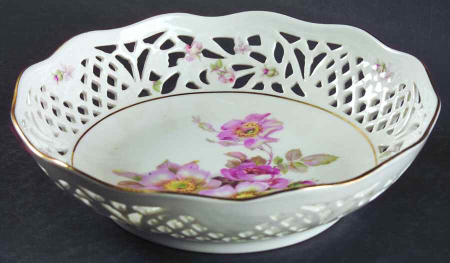 Rosedale (Pierced) 7'' Pierced Round Bowl by Schumann - Bavaria-1