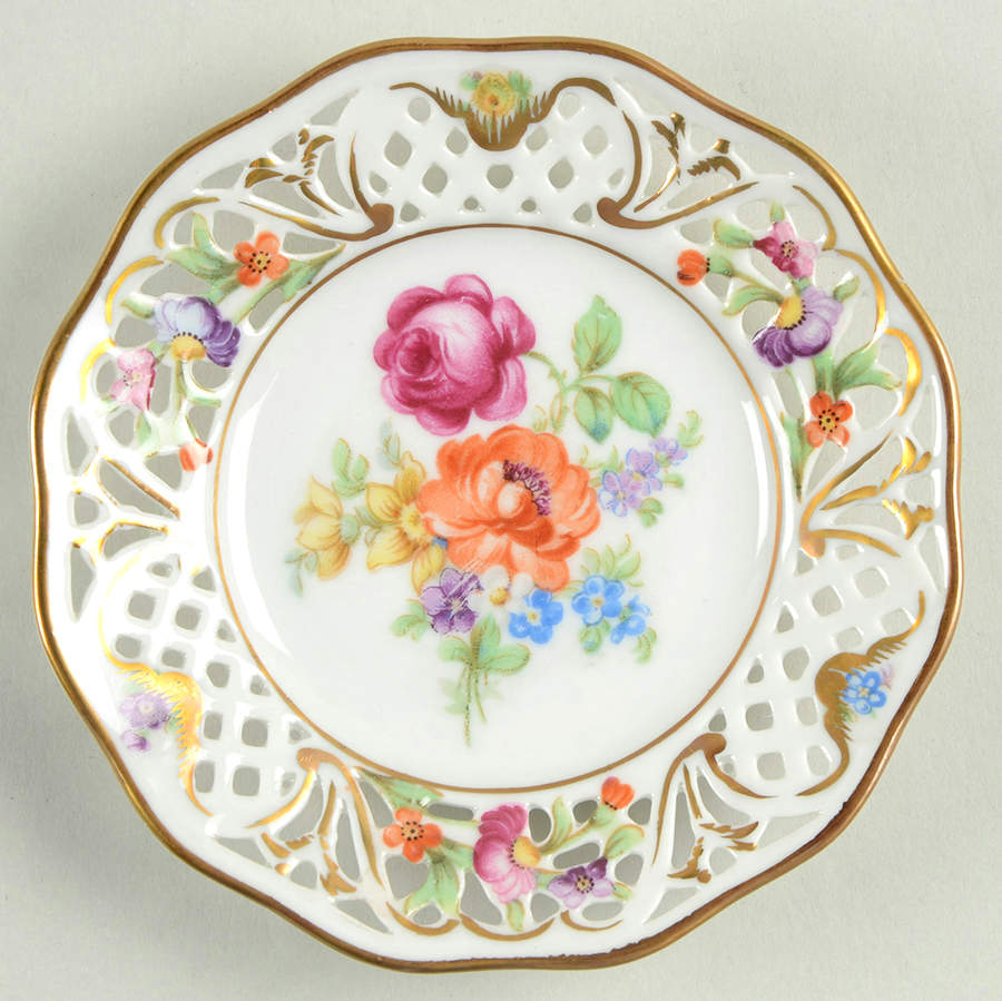 Dresden Line-Bouquet (Pierced) Coaster by Schumann - Bavaria-1