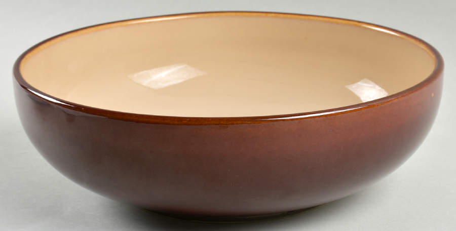 Nova Brown 9" Round Vegetable Bowl by Sango-1