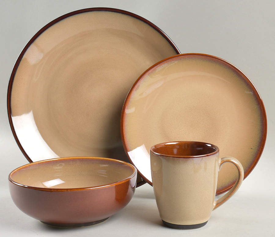 Nova Brown 4 Piece Place Setting by Sango-1