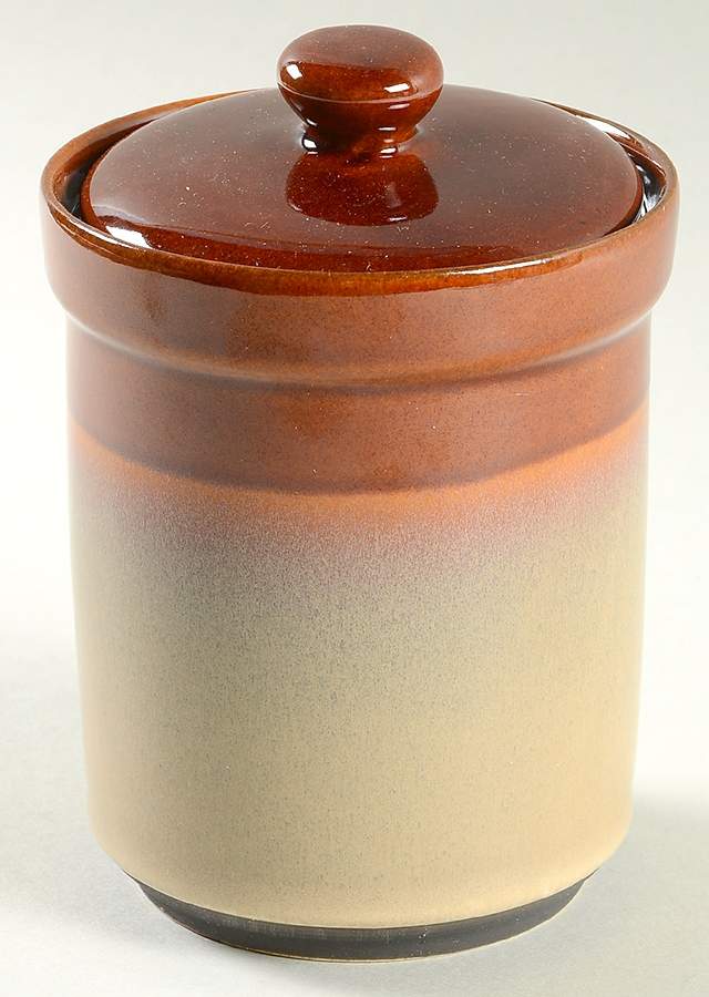 Nova Brown Small Canister & Lid by Sango-1