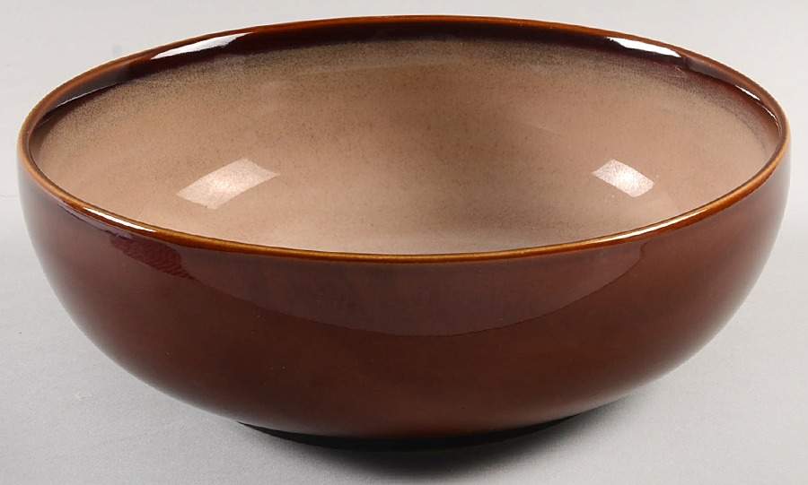 Nova Brown 8" Round Vegetable Bowl by Sango-1