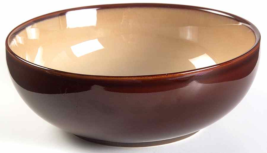 Nova Brown 9" Round Vegetable Bowl by Sango-1
