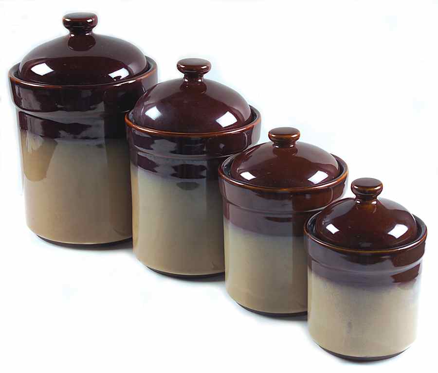 Nova Brown (4 Piece) Canister Set (Box Set) by Sango-1