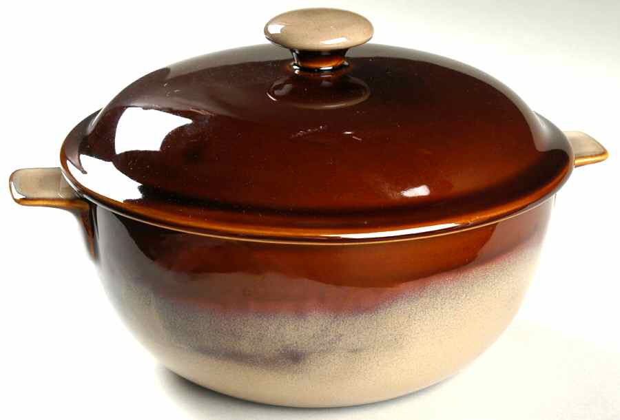 Nova Brown 1.5 Qt Round Covered Casserole by Sango-1