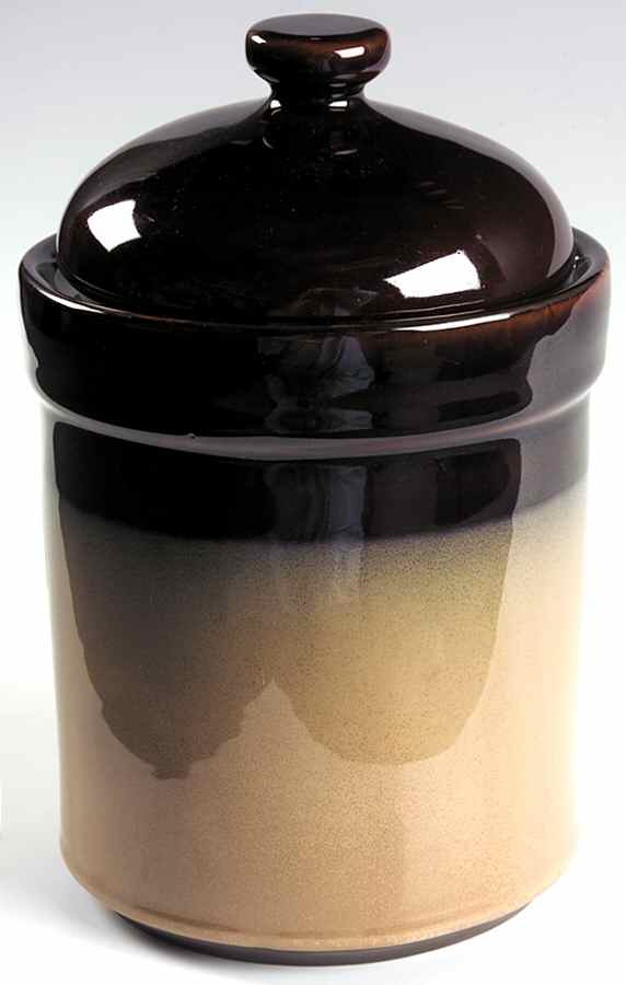 Nova Brown Extra Large Canister & Lid by Sango-1