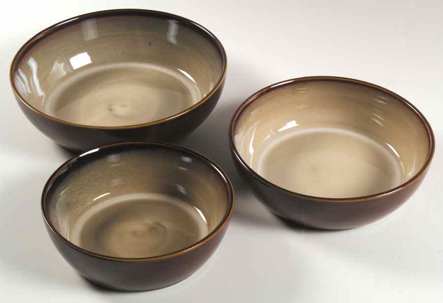 Nova Brown Round Baker (Set of 3) by Sango-1