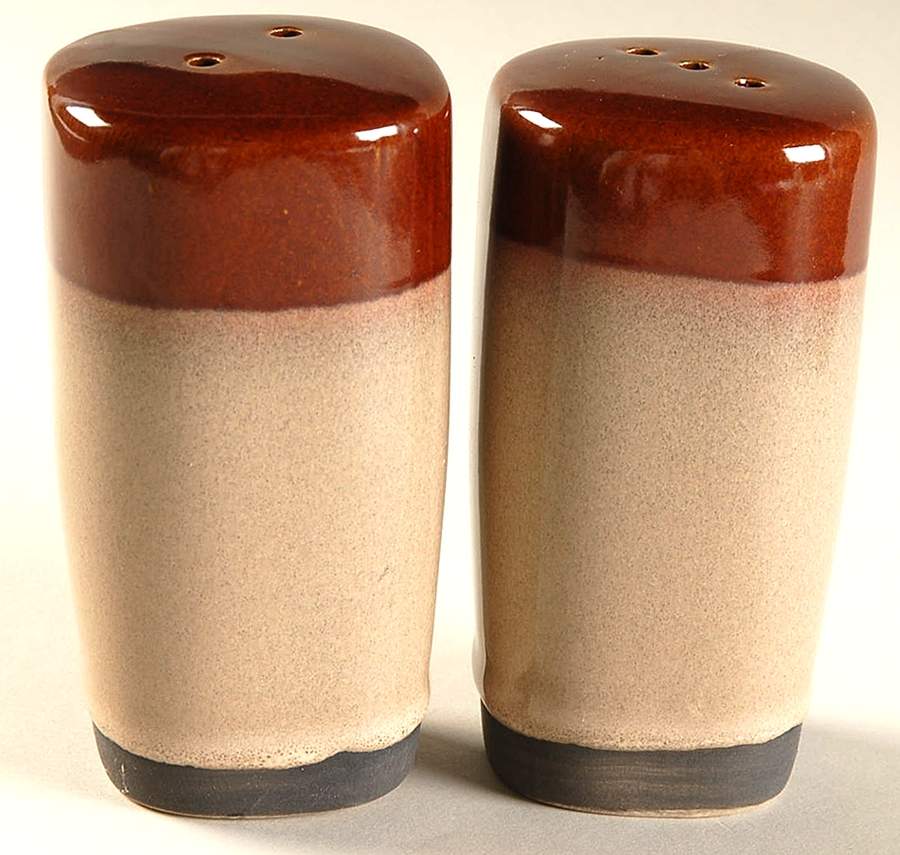 Nova Brown Salt & Pepper Set by Sango-1
