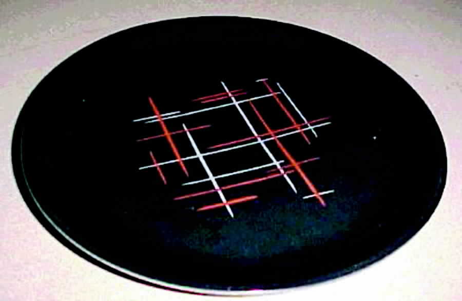 Jack Straws Constellation Red Dinner Plate by Salem-1