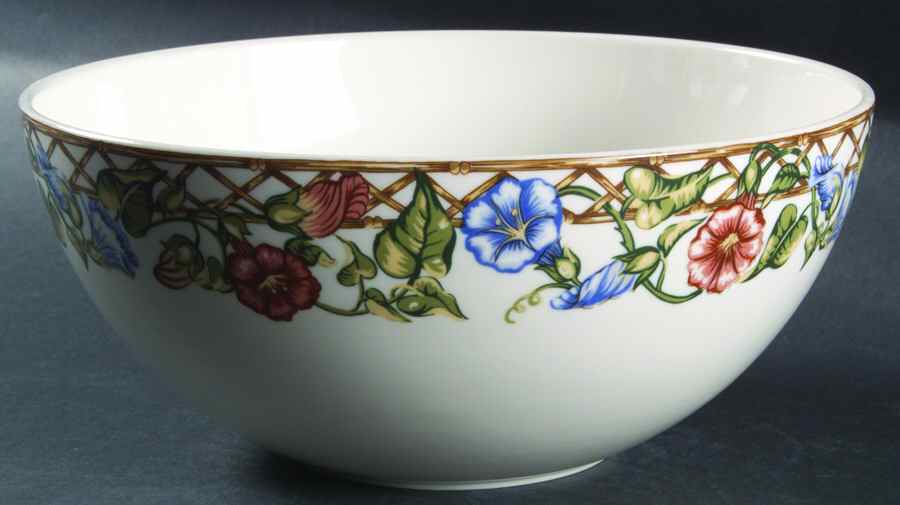 Floral Trellis 8" Round Vegetable Bowl by Studio Nova-1