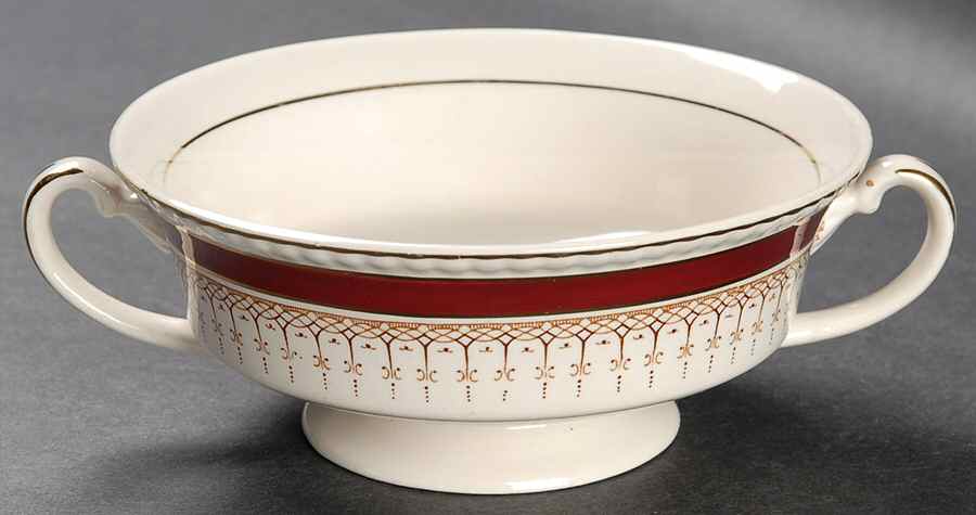 9101 Footed Cream Soup Bowl by Soho Pottery-1