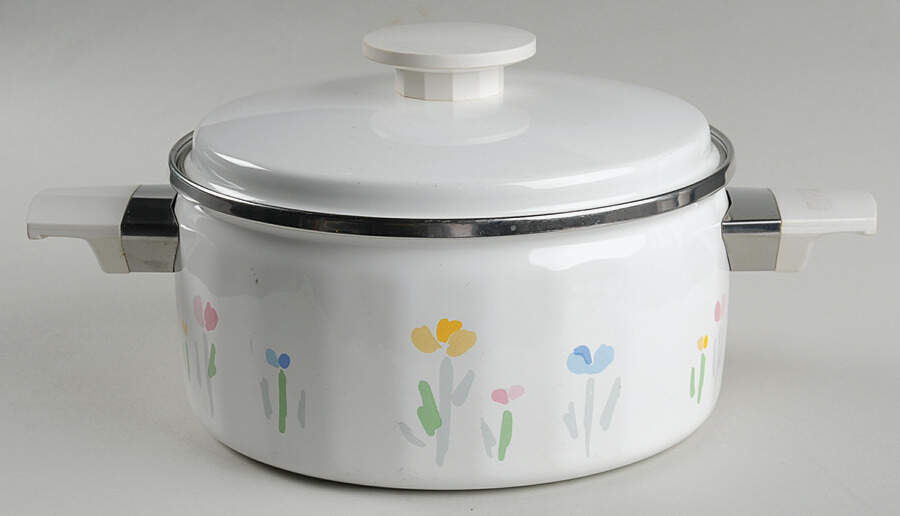 Fresh Mint (Made In Japan) 2.5 Quart Metal Round Covered Casserole by Studio Nova-1