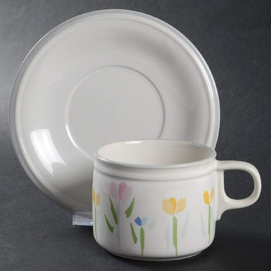 Fresh Mint (Made In Japan) Flat Cup & Saucer Set by Studio Nova-1