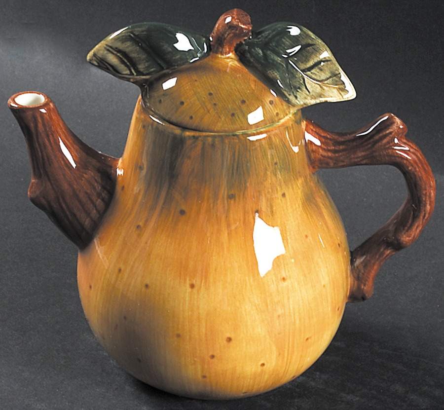 Sonoma (Tan Body, Rim Shape) Mini Figural Teapot & Lid by Sakura-1