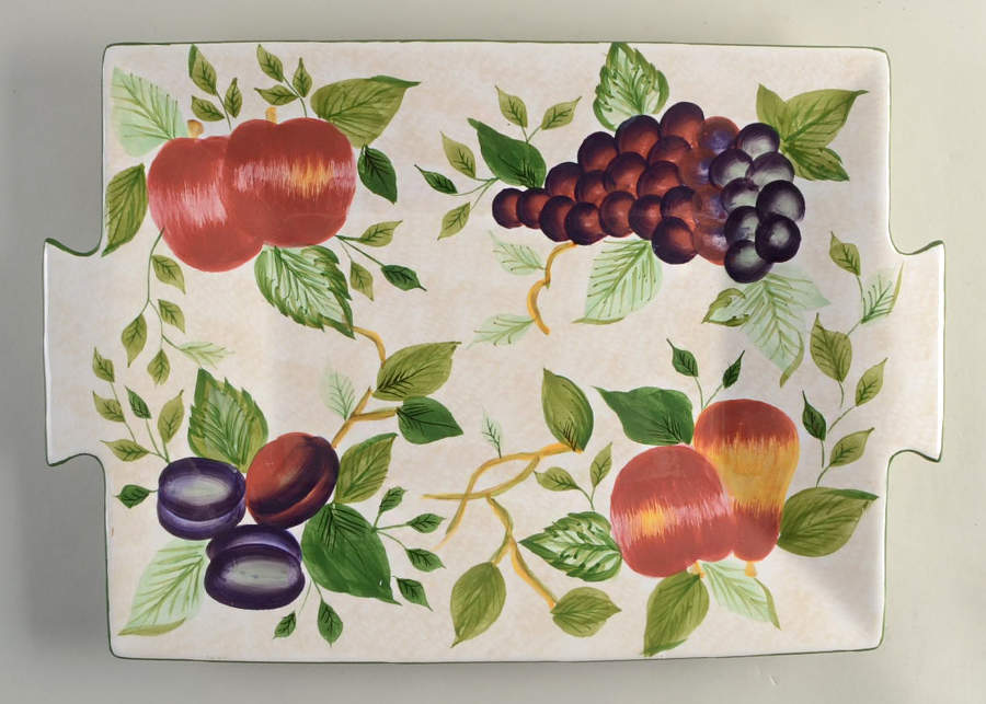 Sonoma (Tan Body, Rim Shape) 18" Rectangular Serving Platter by Sakura-1