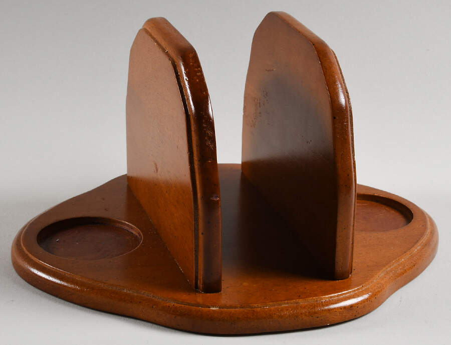 Sonoma (Tan Body, Rim Shape) Wood Tray for Napkin, Salt & Pepper Set- by Sakura-1
