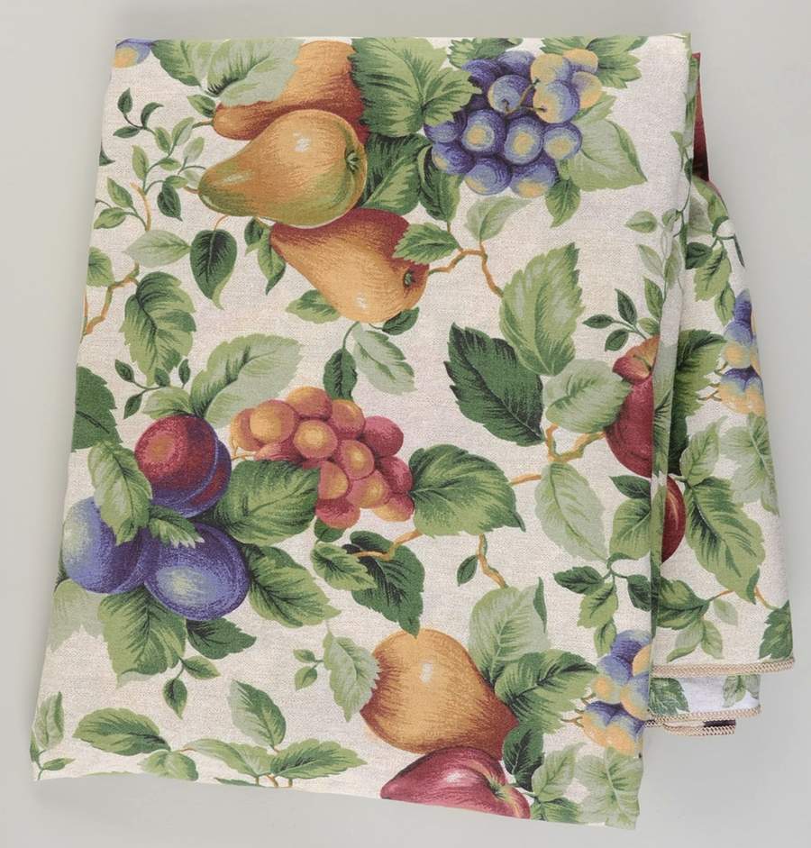 Sonoma (Tan Body, Rim Shape) 56" X 84" Rectangular Tablecloth by Sakura-1