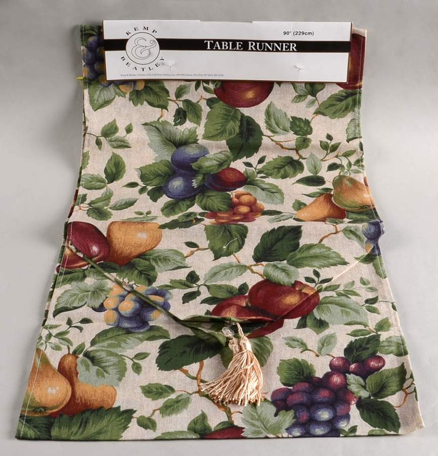 Sonoma (Tan Body, Rim Shape) 14" X 90" Cloth Table Runner by Sakura-1