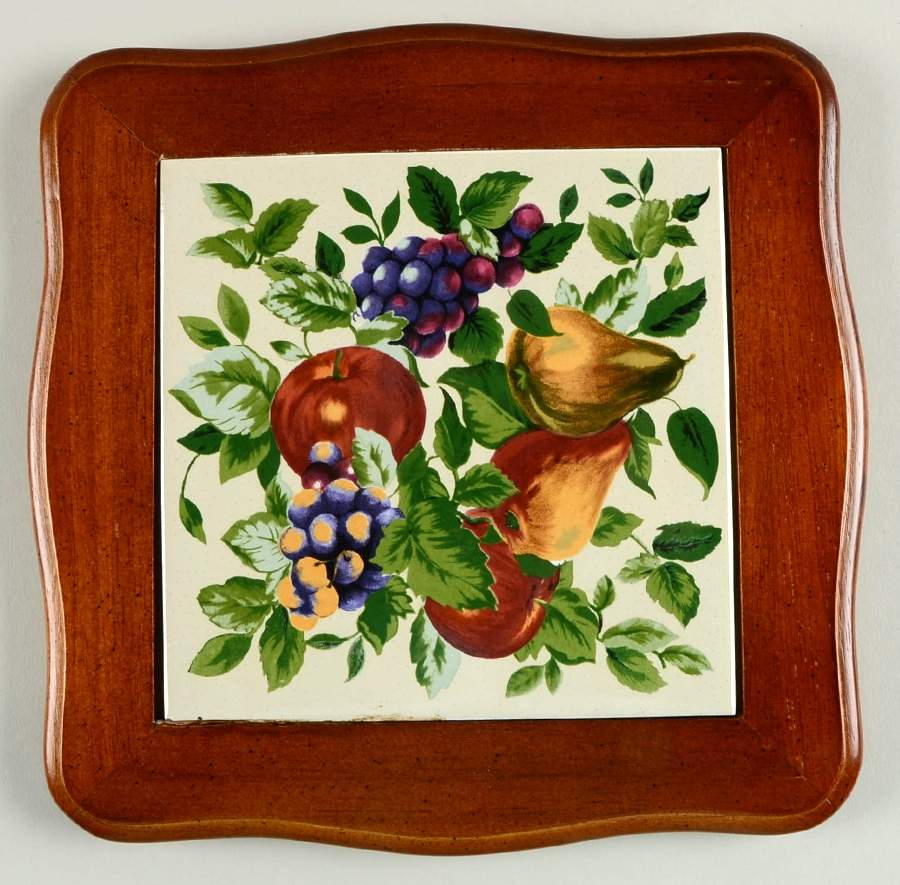 Sonoma (Tan Body, Rim Shape) Square Tea Tile with Wood Frame and Tile Insert by Sakura-1