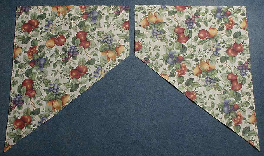 Sonoma (Tan Body, Rim Shape) Pair of 32" X 29" Swag Valance Curtain by Sakura-1