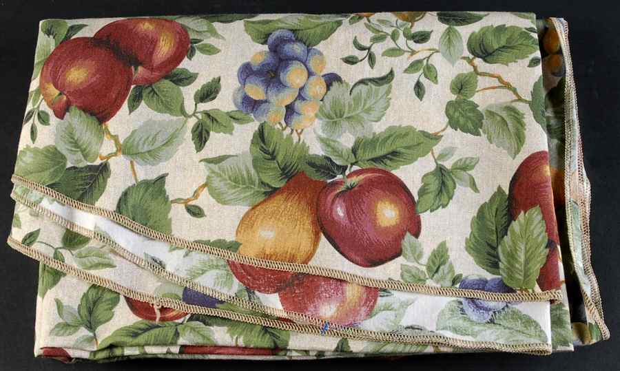 Sonoma (Tan Body, Rim Shape) 60" X 84" Oval Tablecloth by Sakura-1