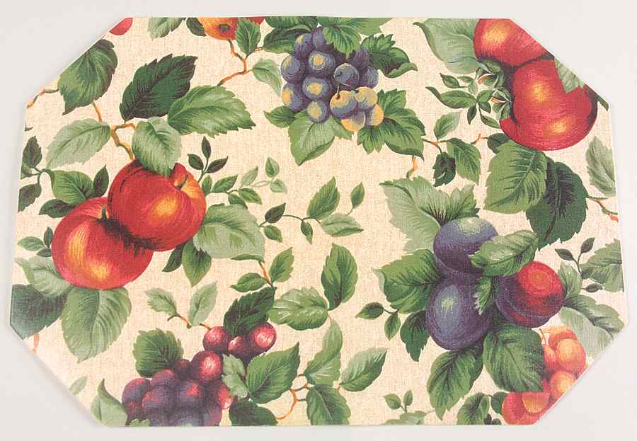 Sonoma (Tan Body, Rim Shape) Vinyl Placemat by Sakura-1