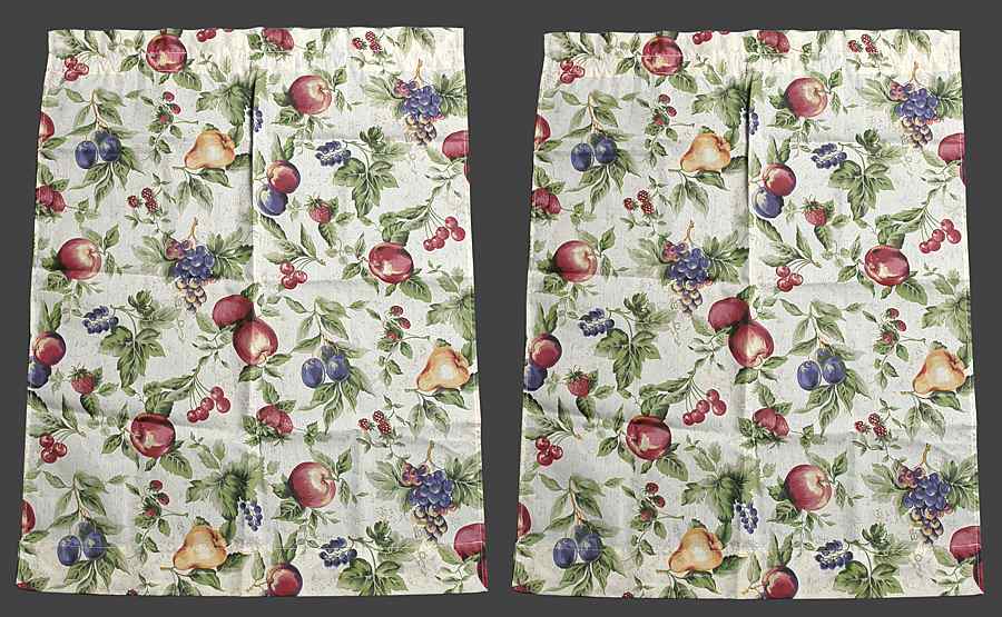Sonoma (Tan Body, Rim Shape) Pair of 27" X 36" Curtain Panel by Sakura-1