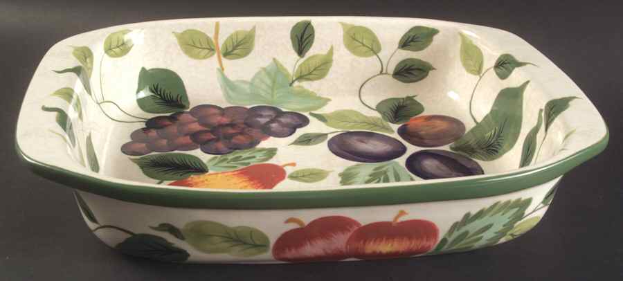 Sonoma (Tan Body, Rim Shape) 14" Rectangular Baker by Sakura-1
