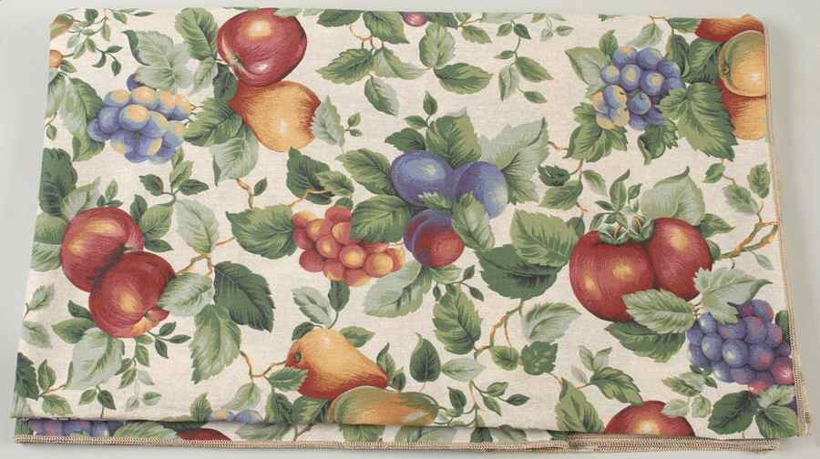 Sonoma (Tan Body, Rim Shape) 60" X 82" Rectangular Tablecloth by Sakura-1