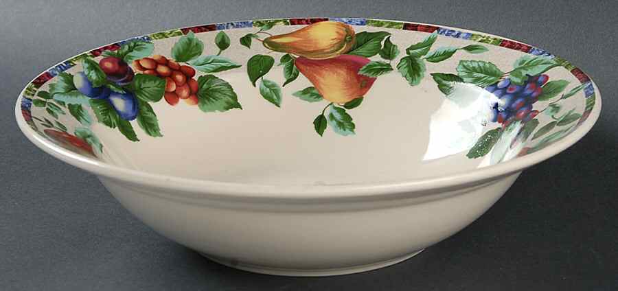 Sonoma (Tan Body, Rim Shape) 9" Round Vegetable Bowl by Sakura-1