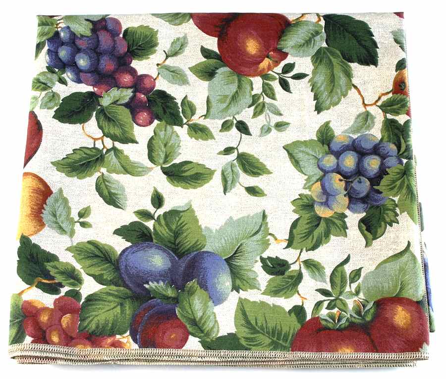 Sonoma (Tan Body, Rim Shape) 52" Square Tablecloth by Sakura-1