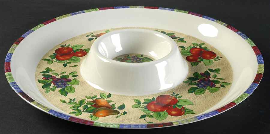 Sonoma (Tan Body, Rim Shape) 1 Piece Melamine Chip & Dip by Sakura-1