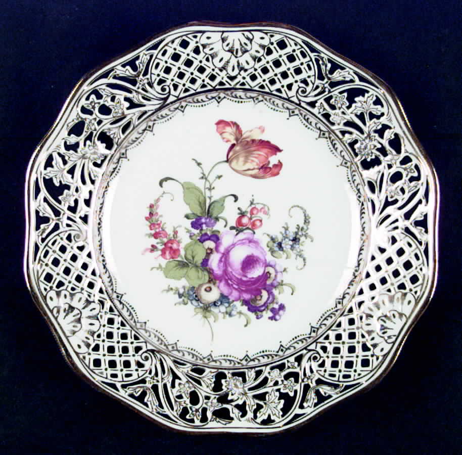 Dresden Flowers Luncheon Plate by Schumann - Bavaria-1