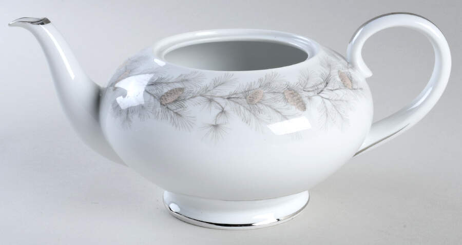 Sierra Pines (No #, Platinum Trim) Teapot No Lid by Sango-1