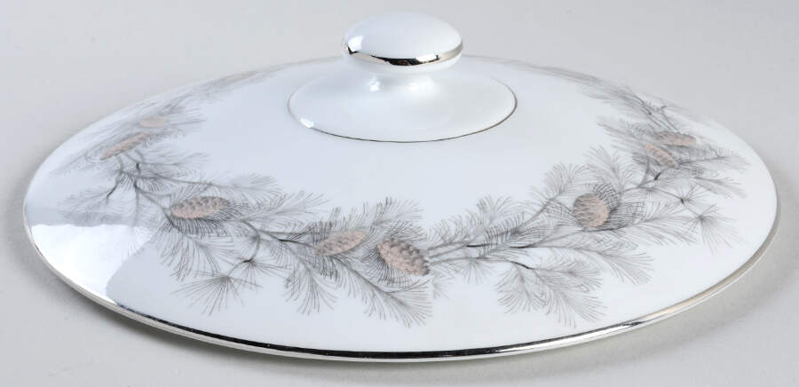 Sierra Pines (No #, Platinum Trim) Lid for Round Vegetable by Sango-1