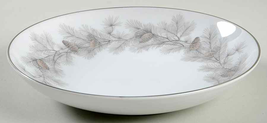 Sierra Pines (No #, Platinum Trim) Coupe Soup Bowl by Sango-1